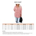 thumbnail image 5 of Chaqueta de pana rosa de manga larga XL con botones, hombros caídos, bolsillos y para mujer, 5 of 5