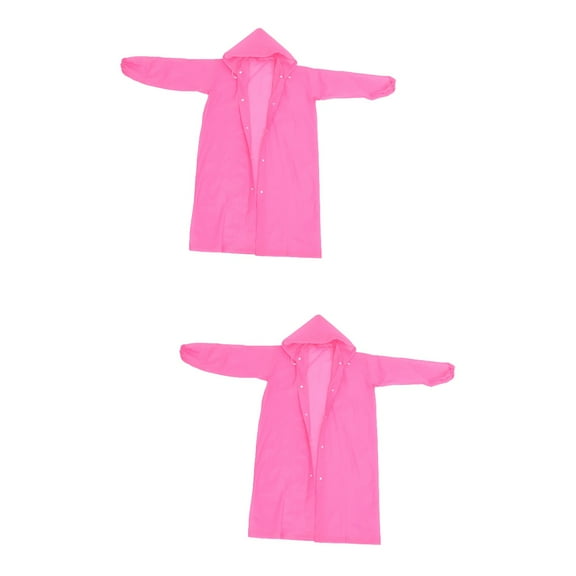 Adults Rain Poncho 2 PCS Raincoat Aldult Men's Jacket Clear Cycling Emergency Ponchos Pink Man