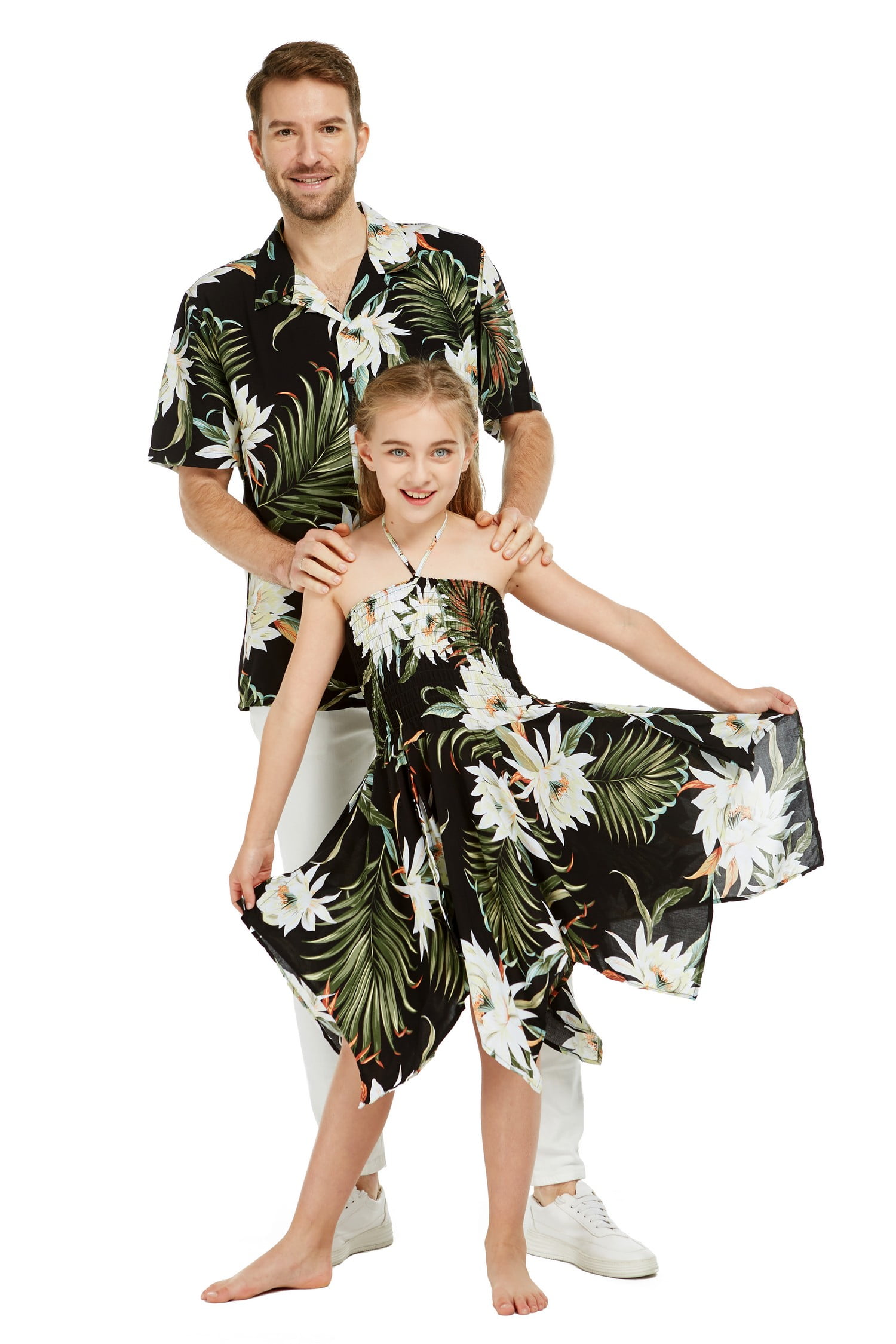Matching Father Daughter Hawaiian Luau 