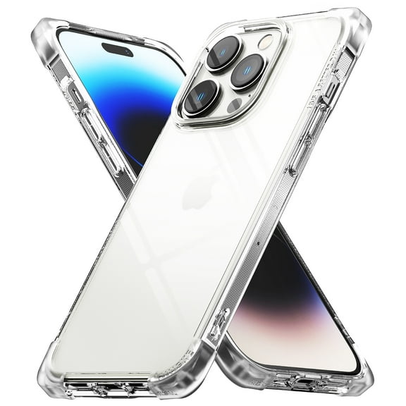 Ringke Fusion Bumper [Reinforced Corner] Compatible with iPhone 14 Pro Max Case 6.7 Inches, Transparent Shockproof Protective Cover for Women, Men - Clear