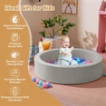 thumbnail image 2 of Topcobe 41.5" Round Foam Ball Pit with Washable Cover, Children's Gifts for Birthday Holidays-Gray, 2 of 8