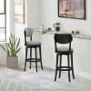 thumbnail image 5 of Hillsdale Furniture Sloan Upholstered Wood Bar Height Swivel Stool, Black, 5 of 12