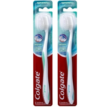 Colgate Wave Sensitive Toothbrush, Compact, Soft (Colors Vary) - Pack of 2
