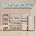 thumbnail image 6 of UNICOO® Kids Toy Storage Organizer with Removable Bins, 4-Tier Bookshelf and Cabinet - Pull-Out Drawers Shelf for Toddlers - Space-Saving Solution for Nursery, Playroom, Study Room (Pink), 6 of 7