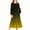 Yellow, variant on Zylanna Girls Long-Sleeve Tiered Maxi Dress, Starry Sky Gradient Prints Pockets Design Spring/Fall Multi-Color Girls' Casual Wear Blue Size 8