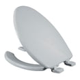 thumbnail image 2 of asiento para baño cierre lento permajuste y bisagras ajustables alargado blanco plástico, 2 of 5