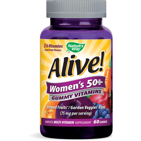 Alive! Womens 50+ Gummy Vitamins Multivitamin Supplements 60