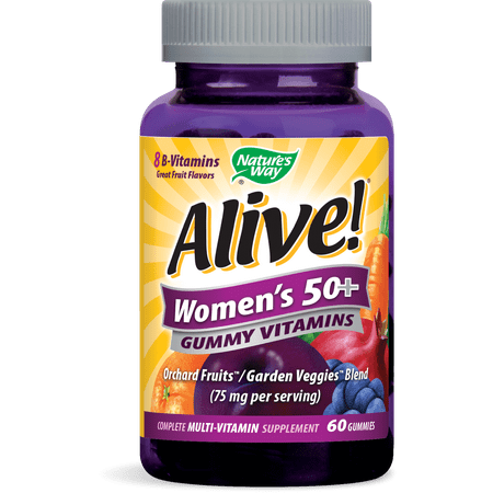 Alive! Womens 50+ Gummy Vitamins Multivitamin Supplements 60 (Best Vitamins For Seniors)