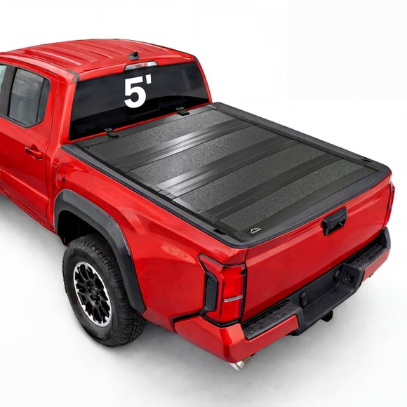 TRUXEN Coque Rigide à 4 Volets pour Caisse de Camion, Tonneau, Imperméable, Profil Bas, Compatible avec Toyota Tacoma (2024-2026)