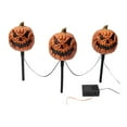 thumbnail image 1 of Linterna de luces de calabaza con forma de estaca, luces de intermitentes de color naranja aterradoras, decoración de Halloween para parques,, 1 of 8