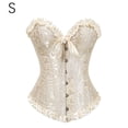 thumbnail image 4 of Minnieouse Mujer Corset Overbust Bustier Strapless Shapwear Ropa interior, S, Negro Ropa interior albaricoque S, 4 of 6