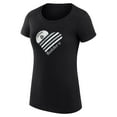 thumbnail image 2 of Women's G-III 4Her by Carl Banks Black Las Vegas Raiders Heart Graphic Fitted T-Shirt, 2 of 3