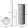 thumbnail image 5 of 20oz Gray Christmas Tree Pattern Skinny Tumblers Stainless Steel Tumbler with Lid and Straw,Vacuum Insulated Double Wall Travel Tumbler Cups with Cleaning Brush for Coffee,Tea, 5 of 6