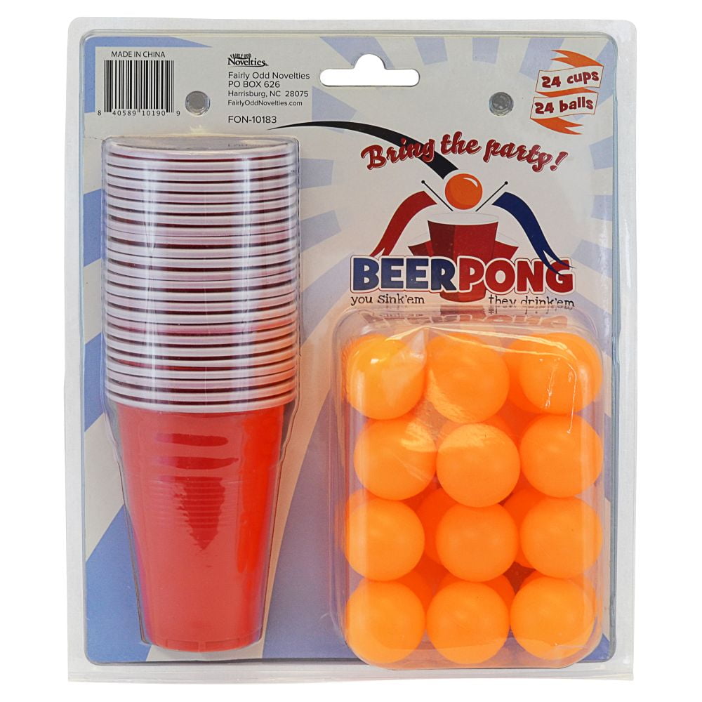Beer Pong Set, 24 Cups & 24 Balls!