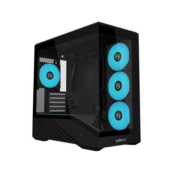 Lian Li VECTOR V100 MINI Micro Form Factor Compact PC Case, Pre-install 4 x 120mm ARGB PWM Fans, Panoramic Tempered Glass, Support Backet-Connect Micro-ATX, 415mm GPU, 360mm Radiator - Black(V100RMIX