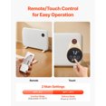 thumbnail image 5 of VEVOR Convection Panel Heater, 1500W Electric Panel Space Heater with Remote & Touch Control, Portable Stand or Wall Mount Design with Anti-Tipping and Overheat Protection for Home and Office, White, 5 of 9