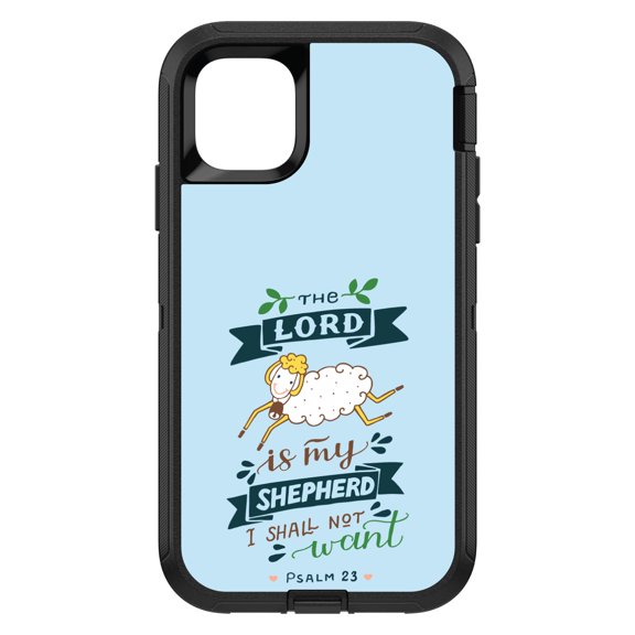 DistinctInk Custom SKIN / DECAL compatible with OtterBox Defender for iPhone 11 (6.1" Screen) - The Lord is My Shepherd I Shall Not Want
