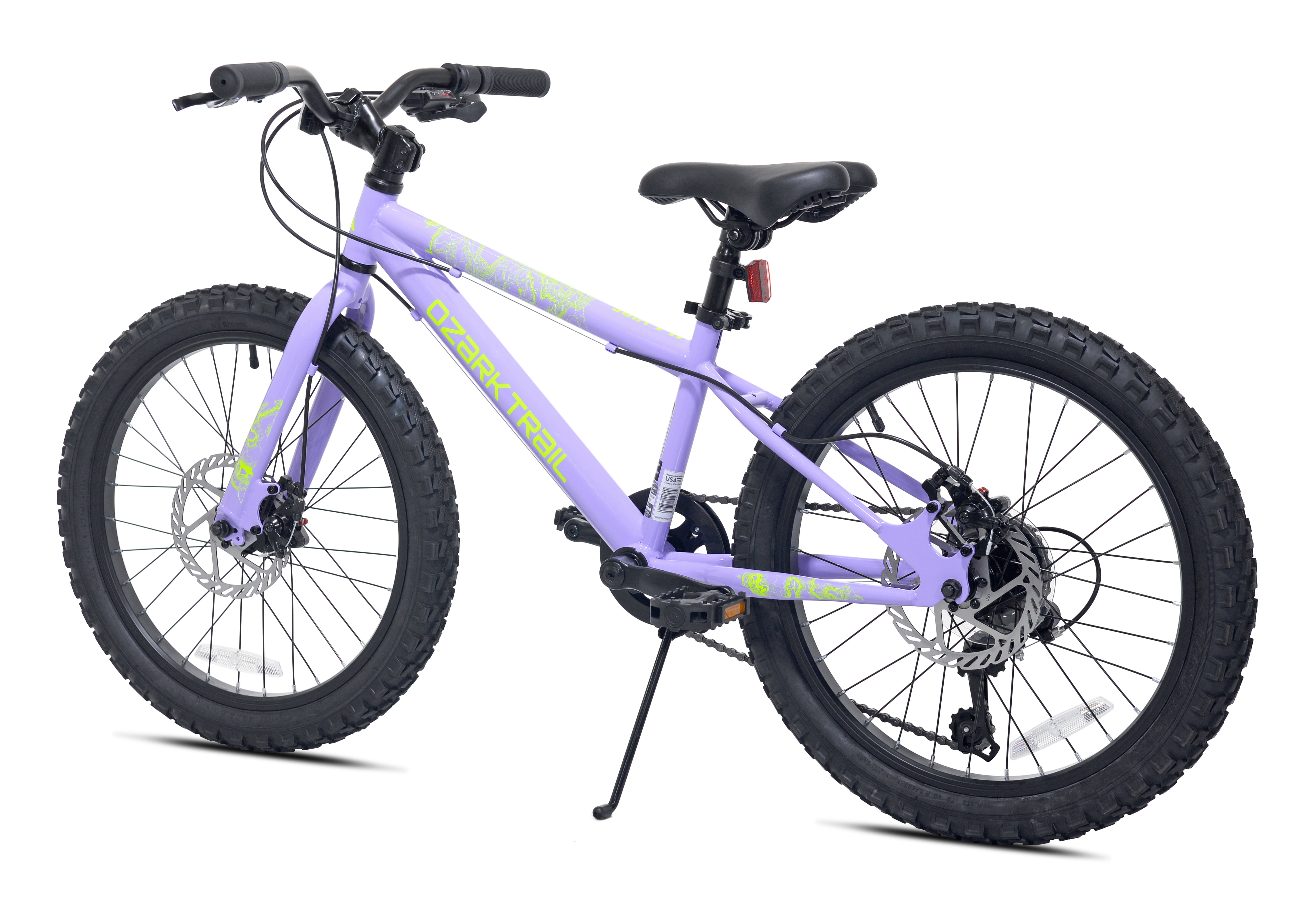 Ozark Trail 20" Mountain Bicycle, 7 Speed, Fits Rider 3'11"-4'4", Purple, Teen, Unisex, Online Only
