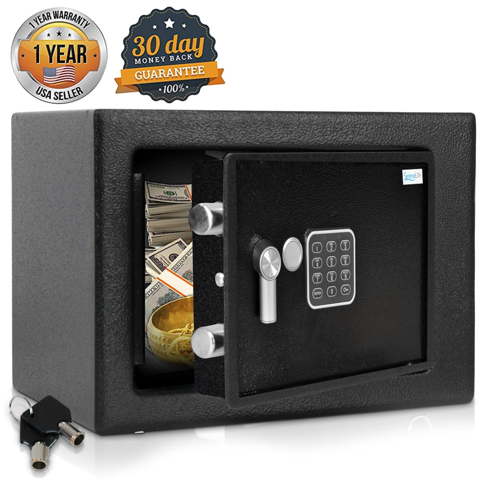 Includes Keys SereneLife Fingerprint Electronic Safe Box Security Box 
