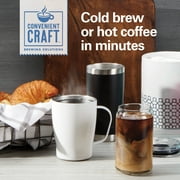 Hamilton Beach Convenient Craft Rapid Cold Brew & Hot Coffee Maker, Single Serve Ground Coffee Brewer, 16 oz Capacity, Black
