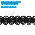 thumbnail image 2 of Uxcell 5 Yard  3mm OD 0.43" Wide Faux Pearl Lace Ribbon Black, 5Pack, 2 of 5