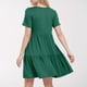 thumbnail image 4 of Vestido largo con volantes en colores lisos para mujer: manga corta, fluido, cómodo, versátil para fiestas/playa, tallas S-XXL., 4 of 6
