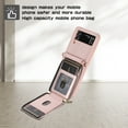 thumbnail image 2 of Allytechgroup for Samsung Galaxy Z Flip4 Wallet Case, Premium PU Leather Magnetic Buckle Zipper Pocket Card Slots Flip Stand Protective Cover with Hand Strap & Shoulder Strap - Rosegold, 2 of 8