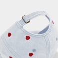 thumbnail image 7 of Women's Baseball Cap, Embroidered Heart Denim Trucker Hat, Adjustable Retro Vintage Style Cap for Women, Casual Outdoor Sun Hat for Daily Wear​-Light Blue, 7 of 7
