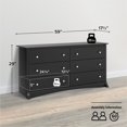 thumbnail image 2 of Prepac Sonoma 59 in. 6-Drawer Engineered Wood Dresser in Black, 2 of 12