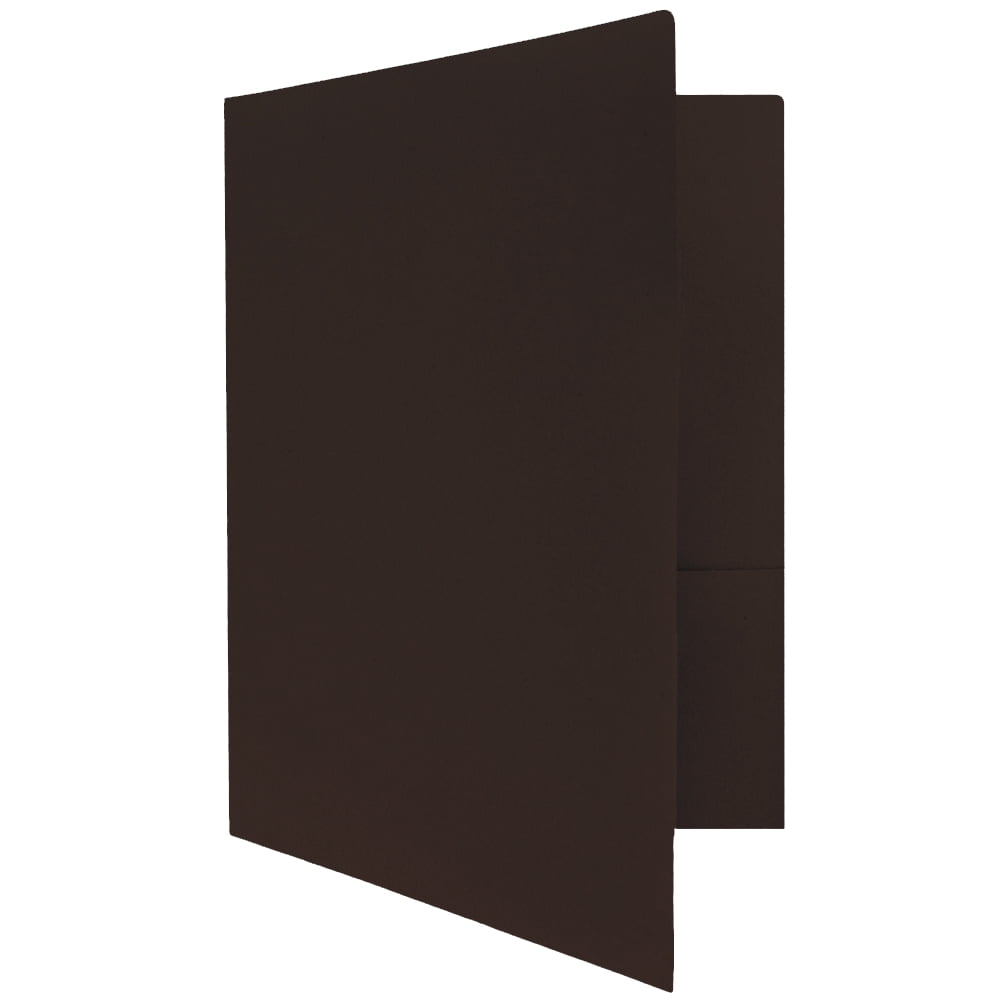 JAM Paper Matte Two Pocket Folders, Brown, 25/Pack