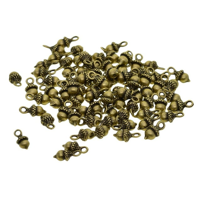 50 piezas de suministros de artesanía s 3D Pineal fruta bellota nueces dijes colgantes para manualidades, accesorios de fabricación de joyas pa Bronce verde Baoblaze colgantes de encantos de cono de pino