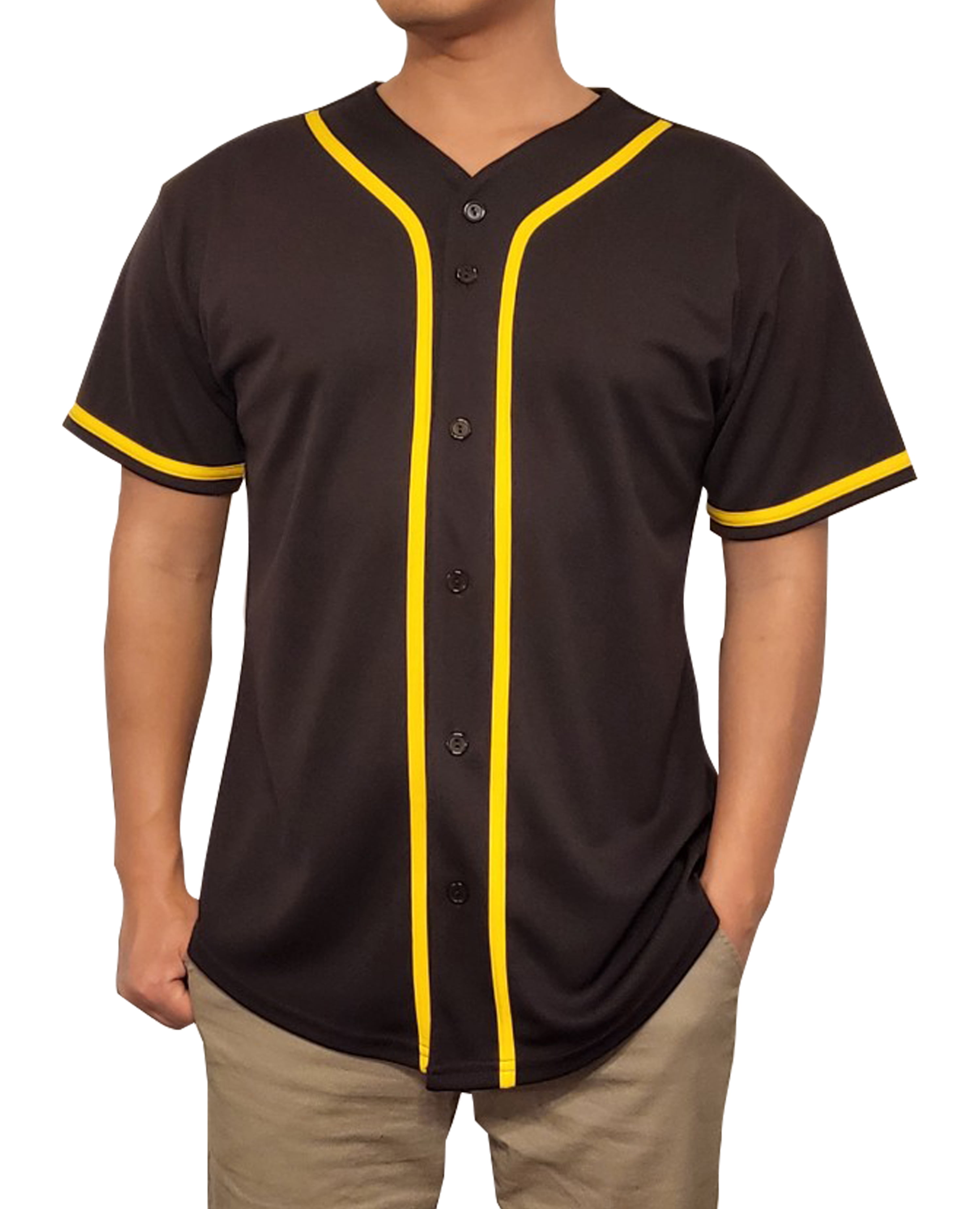 Lappel Men's Baseball Button Down Jersey College Sports Team Uniforms ...
