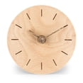 thumbnail image 7 of Navaris Small Modern Desk Clock - 4-3/8" Diameter Real Wood Analog Clock for Shelf, Table, Desktop - Silent Tick Battery Operated Clock - Light Brown, 7 of 7
