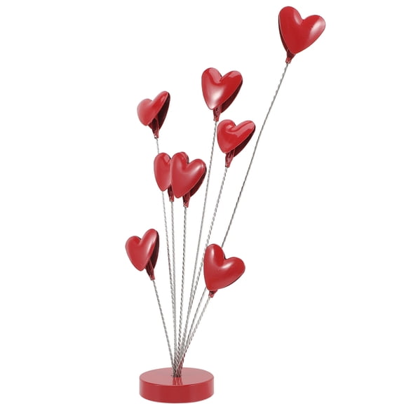 ROSENICE Table Photo Holder with Heart Design Red Stainless Steel 1Set