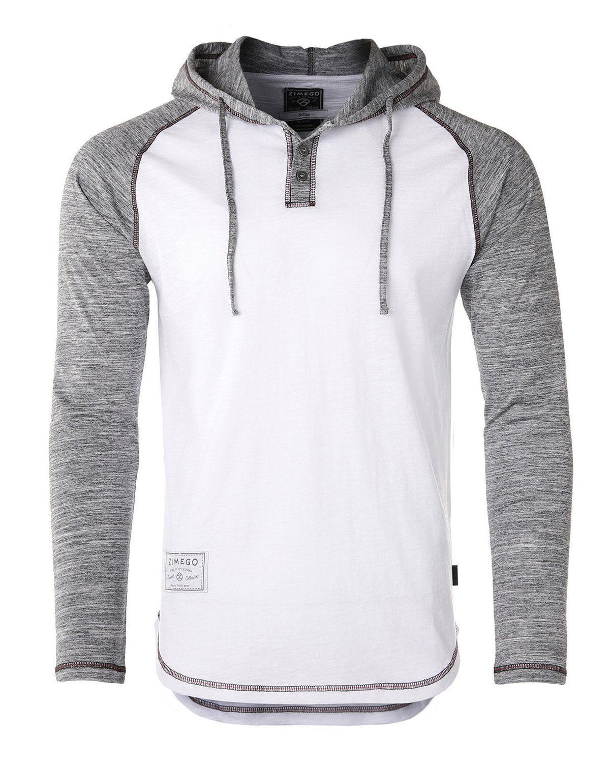 men's hooded henley shirt