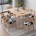 thumbnail image 6 of Lion Reading Newspaper Seat Covers for Dining Room Chairs Set Of 6,Stretch Printed Washable Chair Seat Cover with Elastic Ties and Button,Removable Waterproof Couch Cushion Covers, 6 of 6
