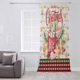 thumbnail image 3 of Christmas Semi Sheer Curtains Drapes for Living Room,Bedroom,French Doors Window 72 Inches Long,Xmas Hot Cocoa Red Black Plaid Gingerbread Holiday Rod Pocket Chiffon Curtain Voile Drapery Panel, 3 of 6