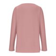 thumbnail image 5 of Lenpel Women's Long Sleeve Tops Soft Casual Crew Neck Solid Color Basic T Shirts Loose Tunic Tee Tops, 5 of 7