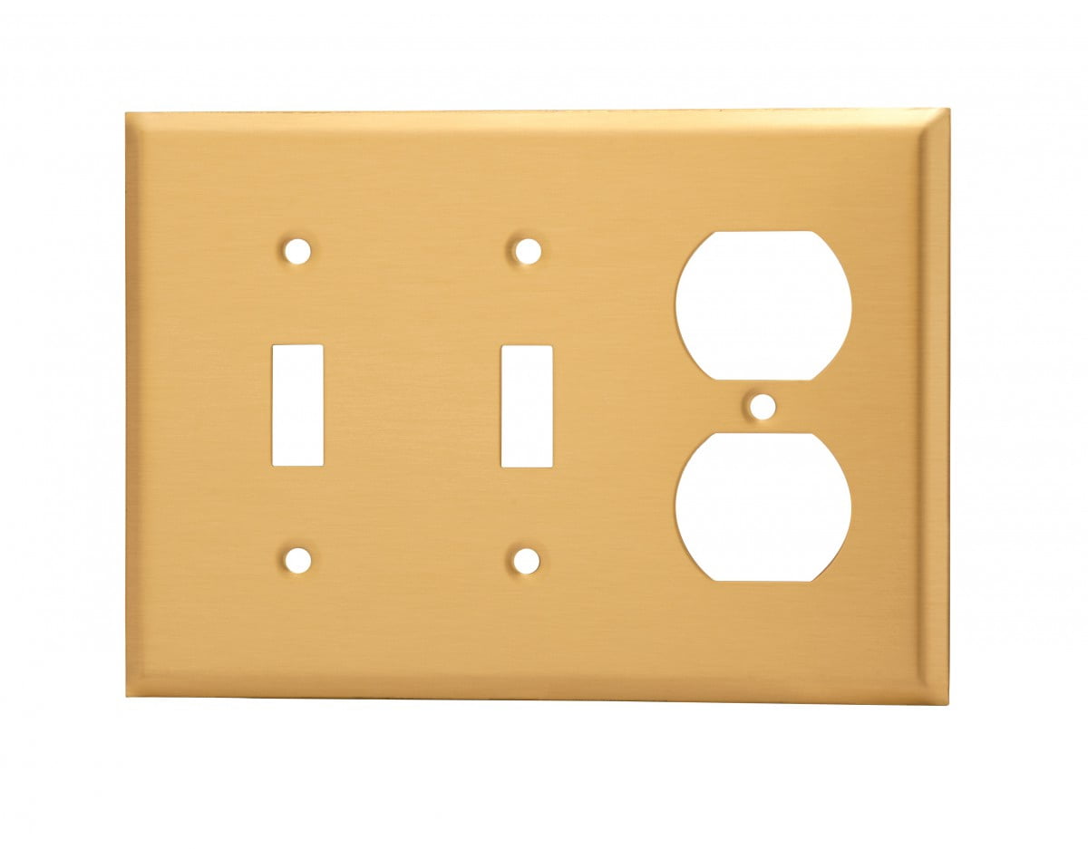 5x Schalter- & Steckdosenabdeckungen In Antikgold/Messing – Standardgröße 11,4x7 Cm Für Einzelsteckdosen & Wippschalter – Einfache Montage, Hochwertiges Metall