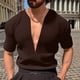 thumbnail image 1 of pstuiky camisetas camisas para hombre, Camiseta deportiva de manga corta con cuello redondo para hombre, color liso, para correr al aire libre ropa de hombre s, 1 of 5