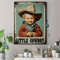 thumbnail image 4 of Qisvanset Little Cowboy Man Cave Canvas Wall Art 15.75x11.81 Inches, 4 of 8