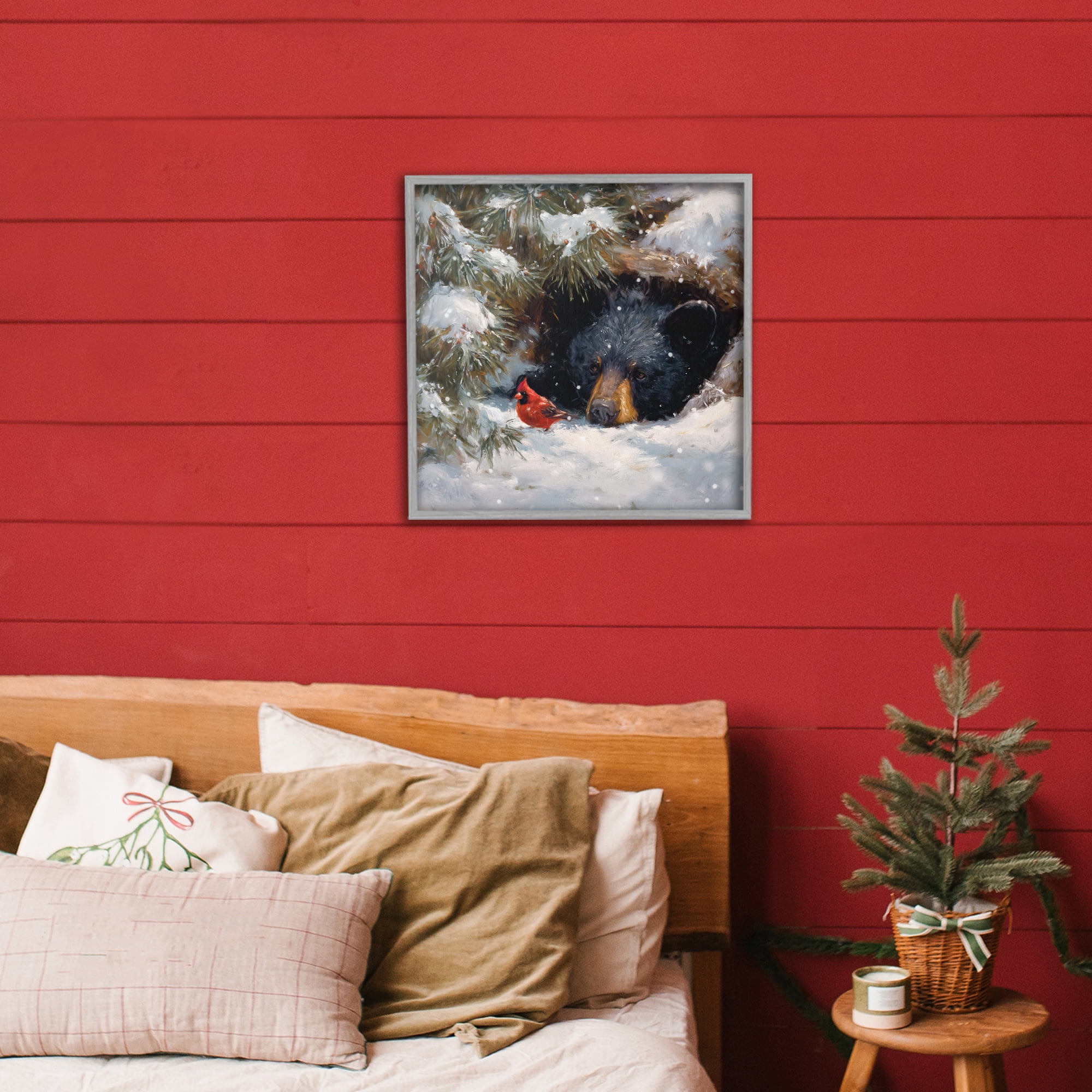 Stupell Industries Warm Watch From The Den Gray Framed Giclee Art, design by Tina LeCour