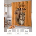 thumbnail image 7 of Fall Thanksgiving Shower Curtain Set ，Waterproof Fabric Shower Curtains Cute Squirrel Pumpkin Fall Leaves Orange Shower Curtains for Bathroom,Bathroom Decor 72"x78", 7 of 7