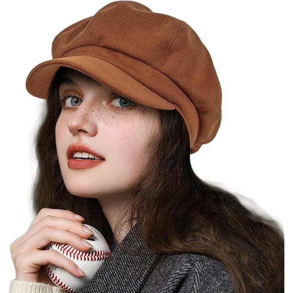 Women's Newsboy Hats Fashion Vintage 8 Panels Visor Beret Cabbie Cap Ladies Paperboy Cap