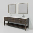 thumbnail image 5 of Norwalk 84 in W Brown Oak Double Vanity, Cultured Marble Top, Faucet Set, & 36 in Mirrors, 5 of 9