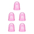 thumbnail image 1 of Methold Silicona guitarra puntas de los dedos protectores de dedos ukelele Fingerstall transparente no alergénico reutilizable instrumentos Rosa XS 5Conjunto, 1 of 6