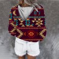 thumbnail image 4 of Vêtements d'Automne pour Femmes Mode Décontractée Blouse à Manches Longues Imprimée Chandail Imprimé Hauts Chandails à Capuchon Mignons Chandails à Capuchon pour Adolescentes en Liquidation, 4 of 6
