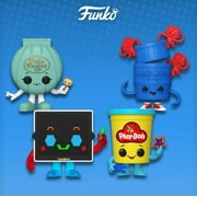 Funko Pop! Vinyl – Set of 4 Vinyl Figures (Polly Pocket - Polly Pocket Shell / Barrel of Monkeys - Barrel & Monkeys / Lite--Brite - Lite Brite Board / Play-Doh - Play-Doh Container)
