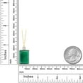 thumbnail image 2 of Gem Stone King 18K Yellow Gold Plated Silver Green Onyx and White Lab Grown Diamond Pendant Necklace for Women (15.91 Cttw, Emerald Cut 18X13MM, With 18 inch Silver Chain), 2 of 4