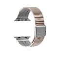 thumbnail image 3 of FIEWESEY Compatible with Apple Watch Band 38mm 40mm 41mm Adjustable Stainless Steel Strap, Metal Stainless Steel Watch Band for iWatch Series SE/9/8/7//6/5/4/3/2/1 (Silver+Rose Gold), 3 of 6